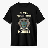 McInnes Ancient Tartan Crest 2D T-shirt - Never Underestimate Style